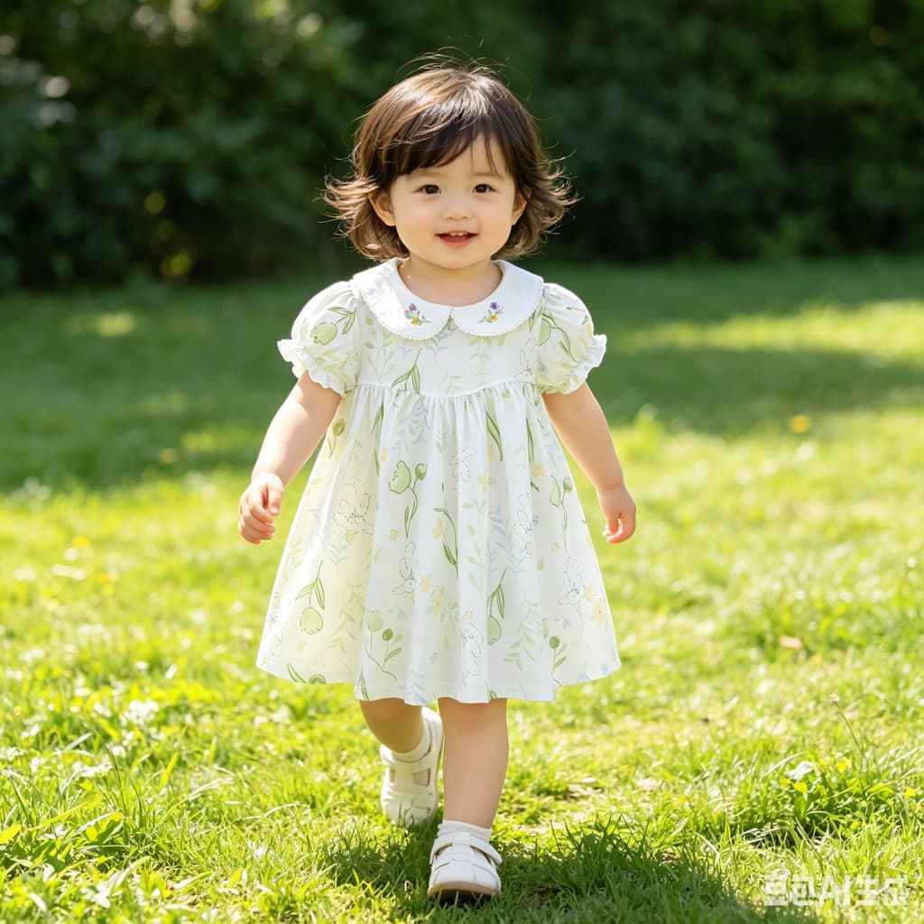 Handoulong vestido de bebê menina verão menina passeio saia longa pequena saia de renda fresca bebê verão saia fina