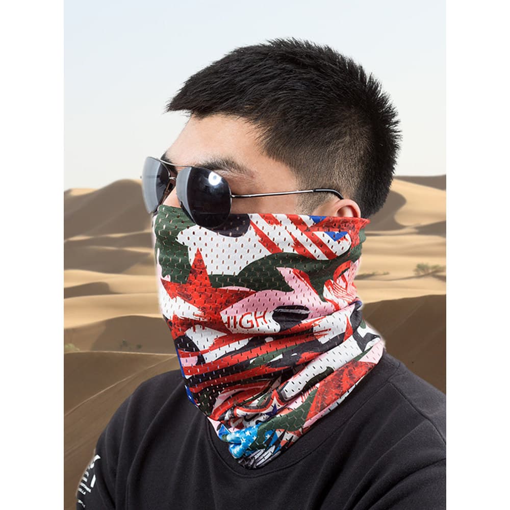 Protetor solar pescoço capa masculina verão ao ar livre equitação babador de seda gelo coluna Cervical Facial protetor s