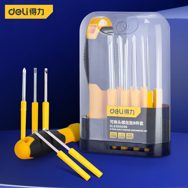 Deli conjunto de chave de fenda chave de fenda magnética pequena combinação chave de fenda doméstica Multi @