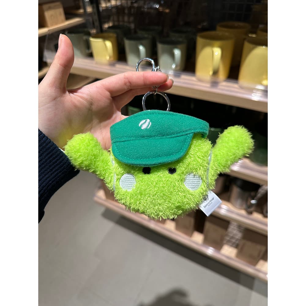 SeevaNow Tennis Ace Bolsa de moedas de pelúcia Chaveiro de desenho animado Pingente fofo Mercadoria de tênis Mini bolsa