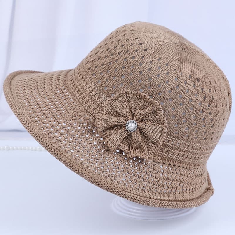 Chapéu para idosos de meia-idade feminino verão mãe protetor solar guarda-sol chapéu legal idosos avó bacia chapéu respi