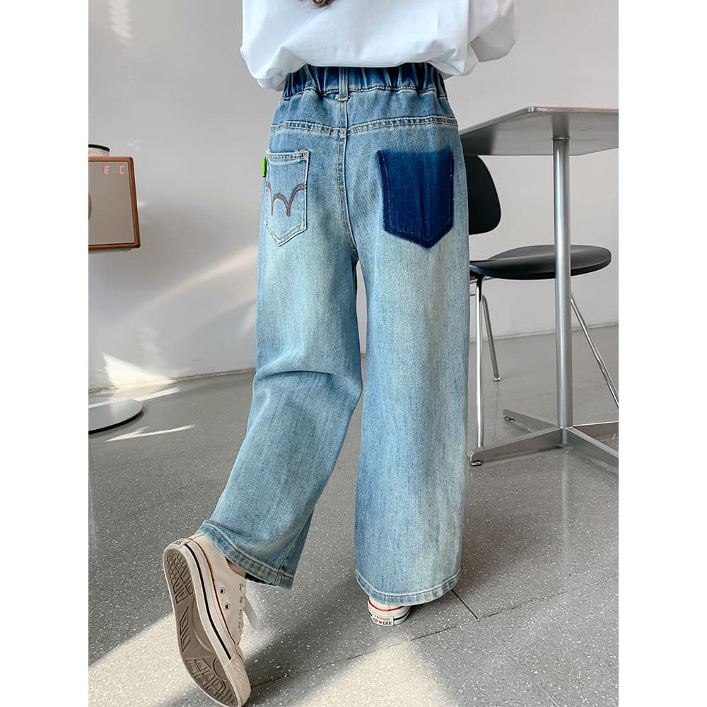 Meninas calças de outono 2026 novo estilo moda roupas de outono médio grande crianças soltas calças de perna larga crian