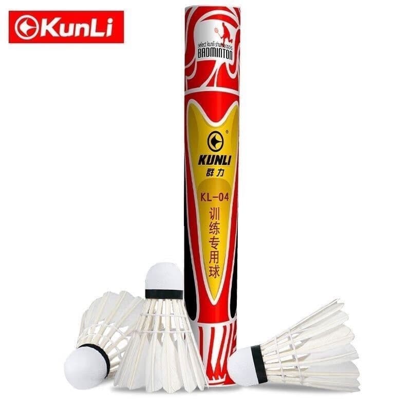 Bola de treinamento durável Qunli genuína KL-04 golfinho branco pato pena escola Arena treinamento profissional Badminto
