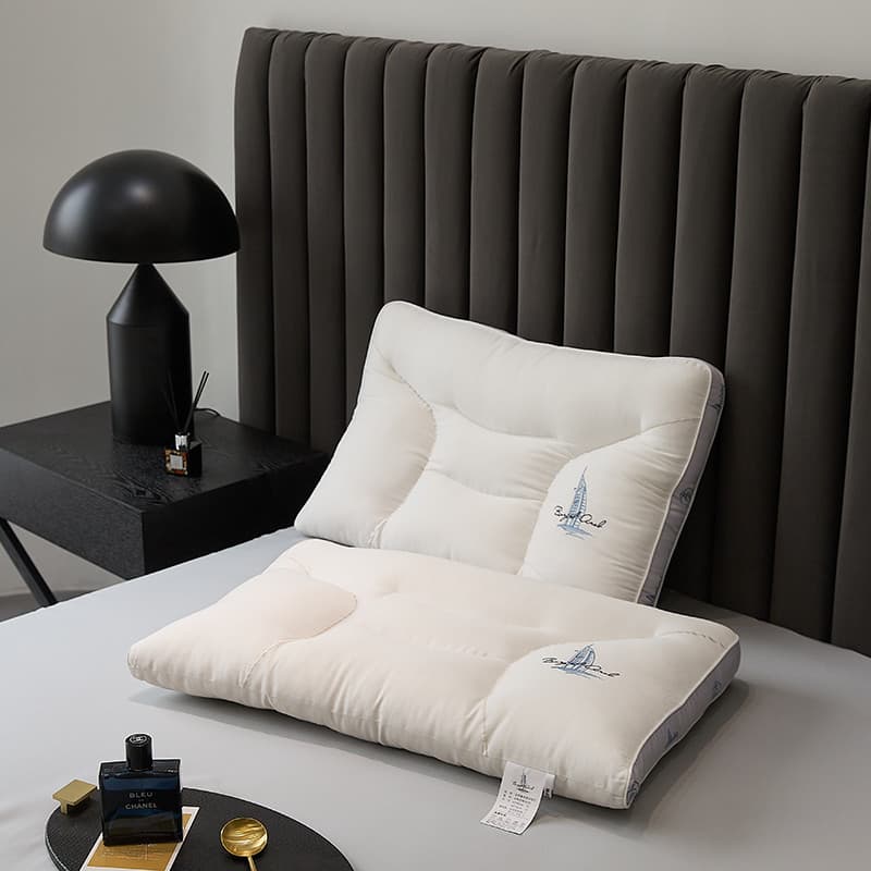 Miaoxuan algodão 60S coluna Cervical Sleep Aid Down veludo travesseiro único 48x74cm travesseiro núcleo único travesseir
