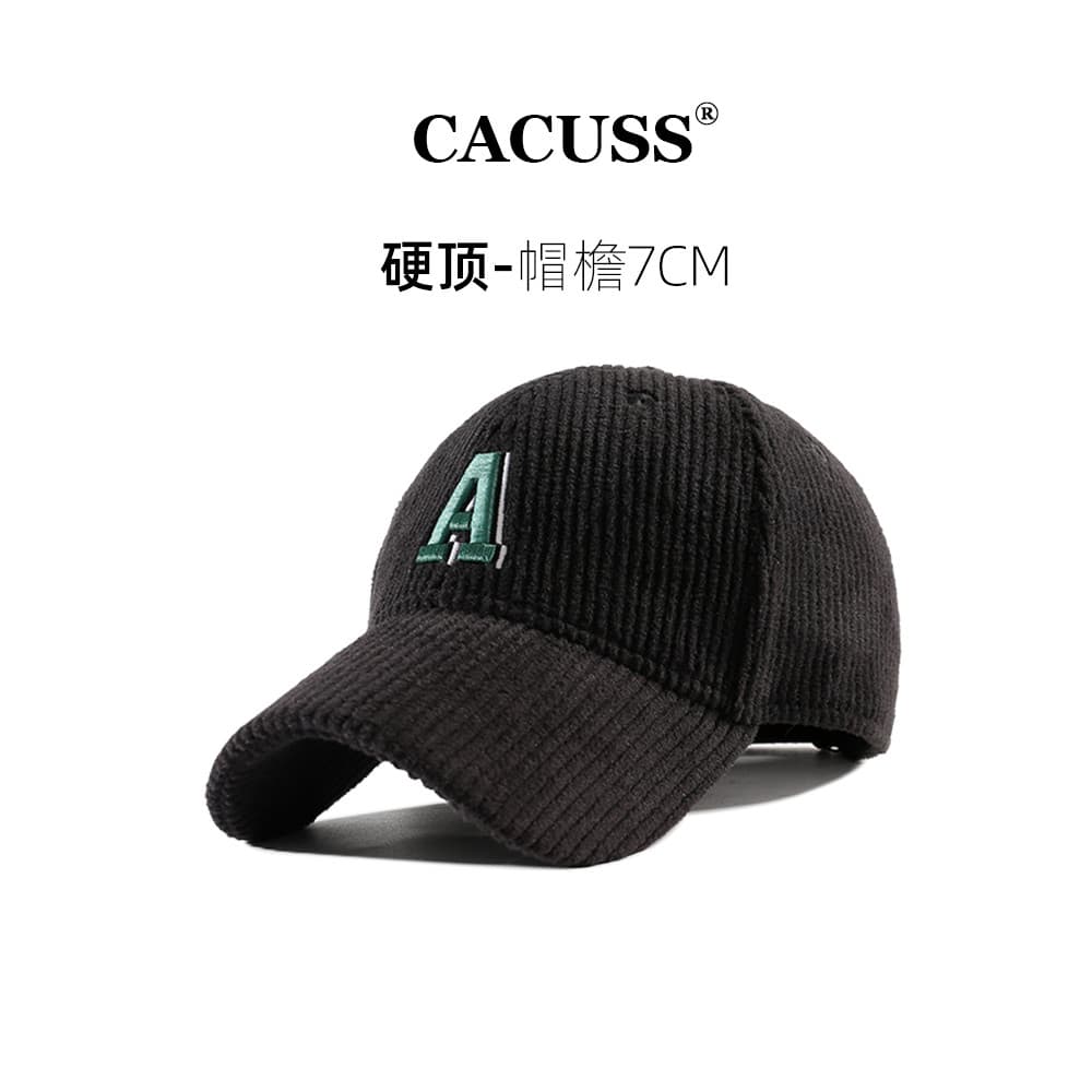 CACUSS Chapéu feminino outono inverno rosto mostrar pequeno boné de beisebol quente boné de veludo masculino grande circ