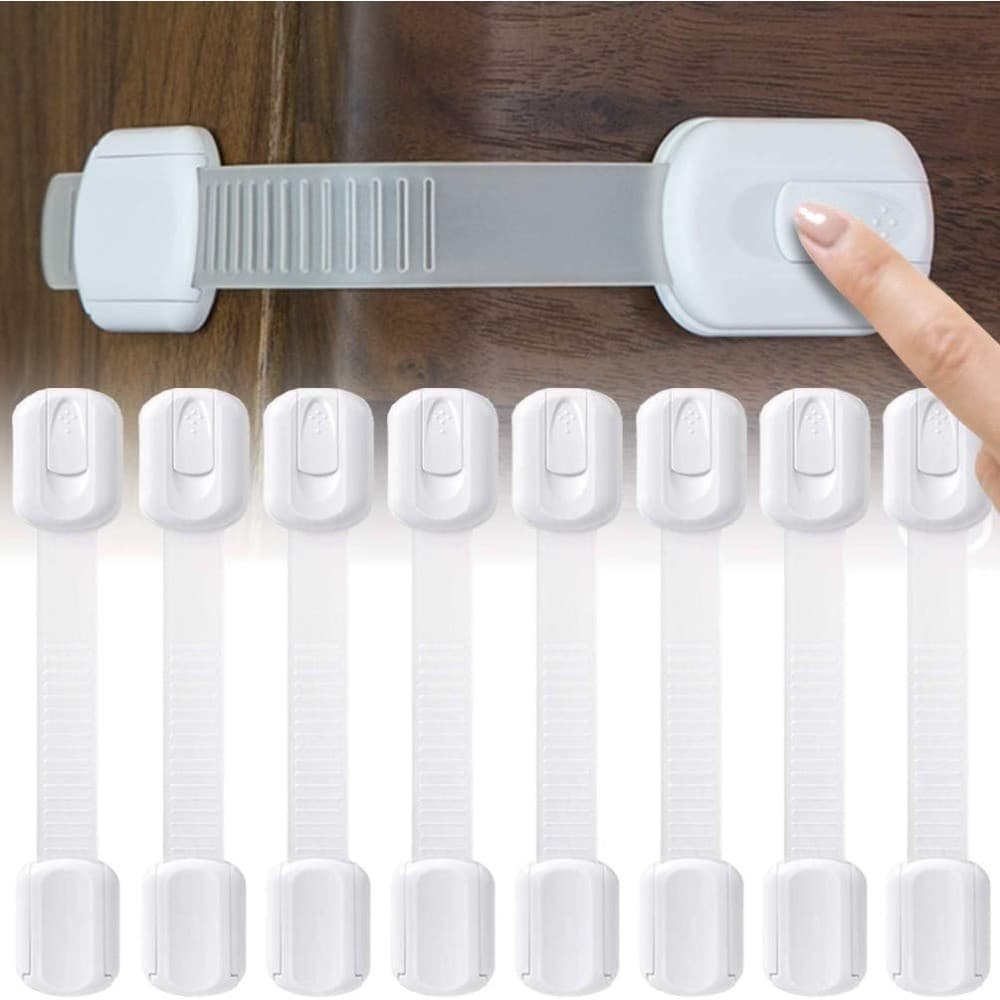Fechaduras De Armário De Segurança Para Bebês , Travas Adesivas Fortes Armários , Gavetas , Forno , Geladeira , Assento