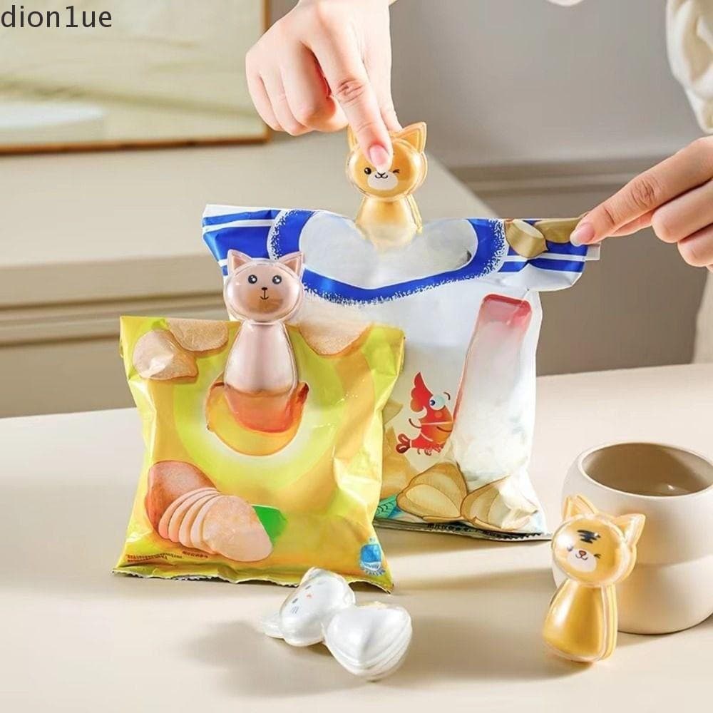 DION1UE Clipe De Vedação De Alimentos , Braçadeira De Saco De Chips De Batata À Prova De Umidade Antiderrapante , Sela F