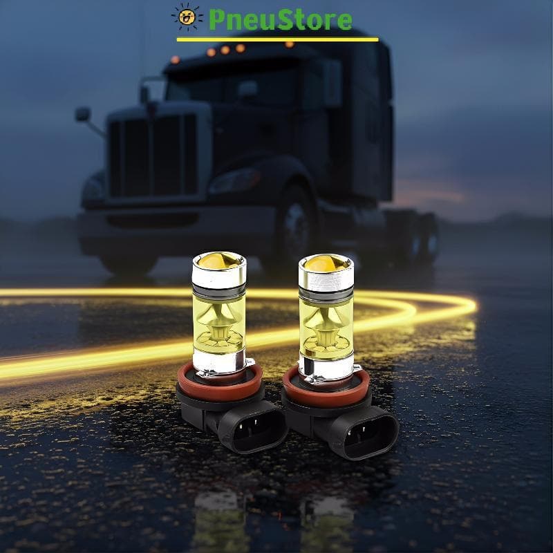 haostone H11 H8 Lâmpadas LED De Neblina Amarelas 2 Peças 4300K 100W 1500LM Substituição De Longa Vida Útil Para Visibili