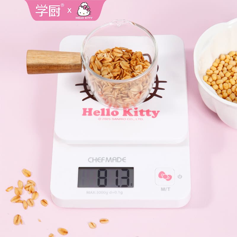 Aprender cozinha balança eletrônica 0.1g alta precisão balança de alimentos KITTY canela cão cozimento balança especial