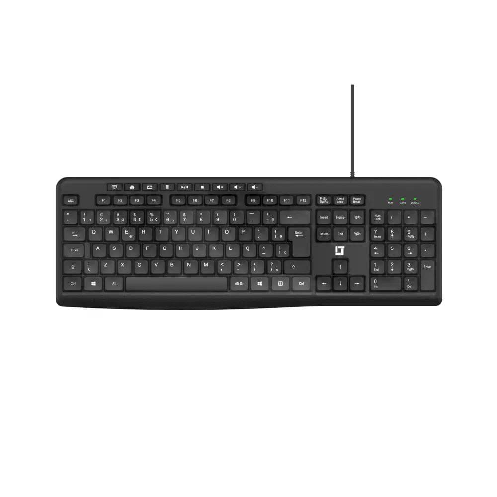 Teclado Office Leader Tech KB1000, ABNT2, USB, Preto, LT-KB1000-STD-BK