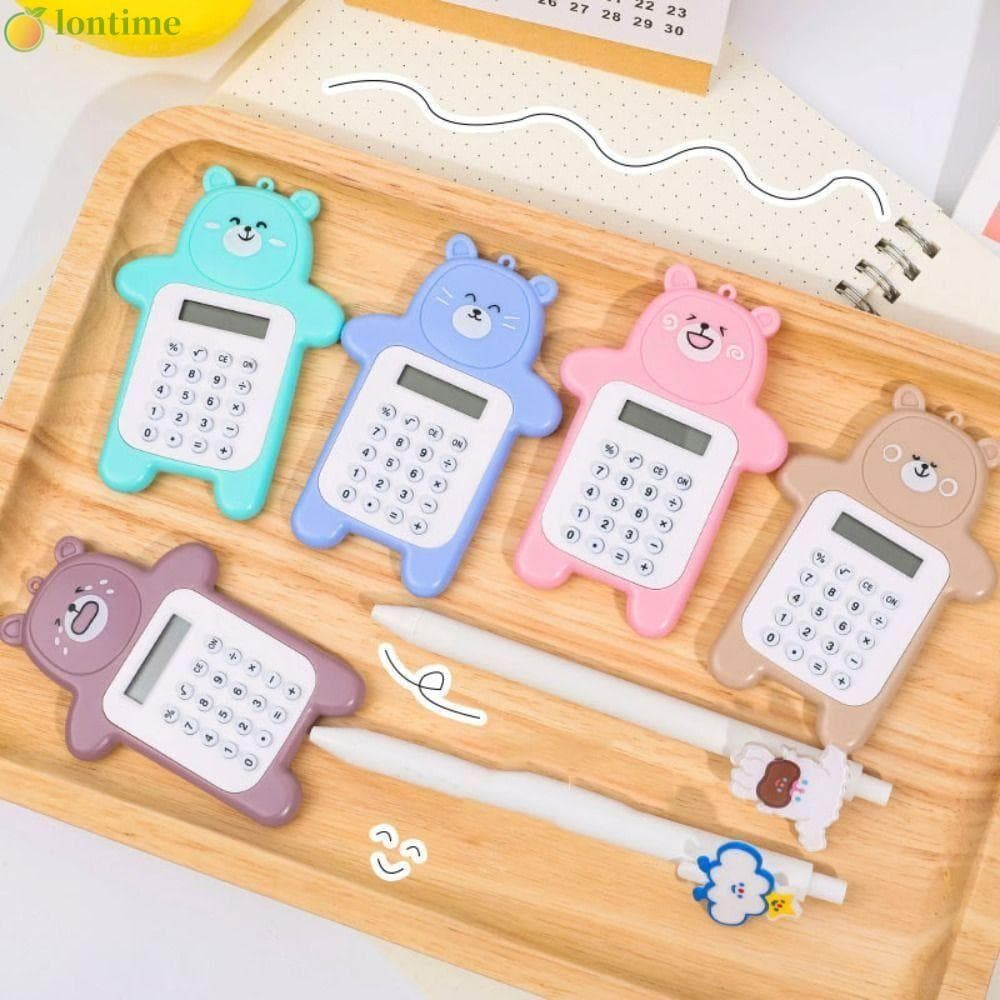 Mini Calculadora LONTIME , Calculadoras Científicas Em Formato De Urso , Com Display De 8 Dígitos