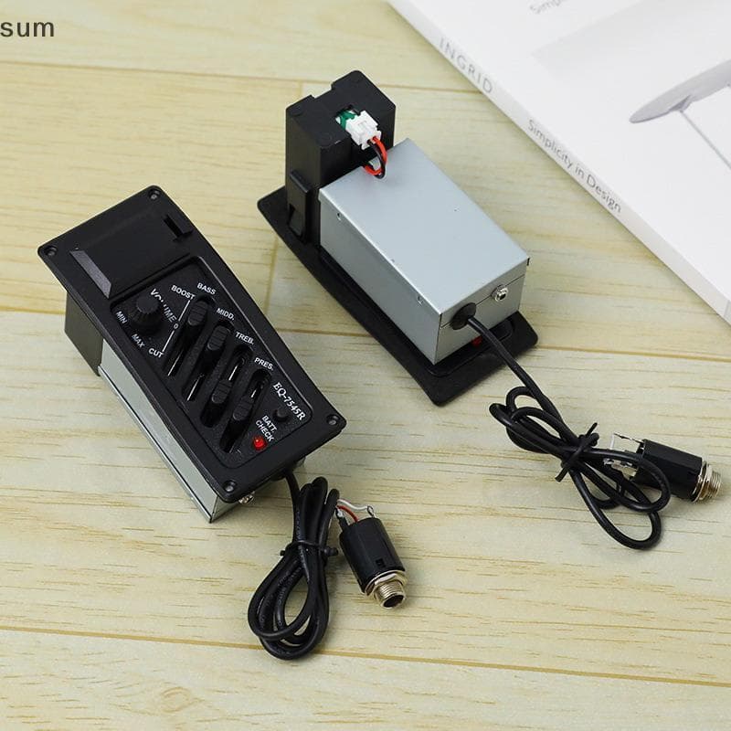 [sum] Guitarra Piup Acústica EQ Piezo Pré-Amplificador Equalizador Tuner Para Guitarras Acústicas BR