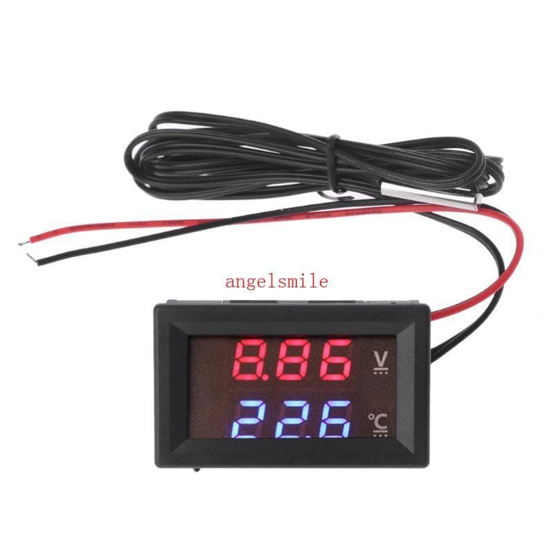 Ace Display Digital Voltímetro Medidor De Temperatura Tensão Usado Para Carro Auto