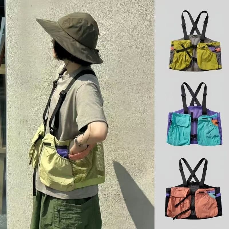 Colete estilo fino primavera Universal esportes ao ar livre Multi-bolso grande bolso Ultra-leve lazer ao ar livre Wear m