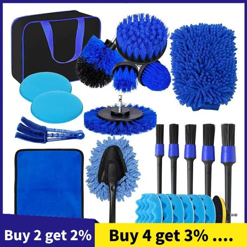 Acessório De Broca Elétrica Escova-Conjunto De 24 Peças De Polimento De Carro-Kit De Limpeza De Cozinha Para Lavagem Elé