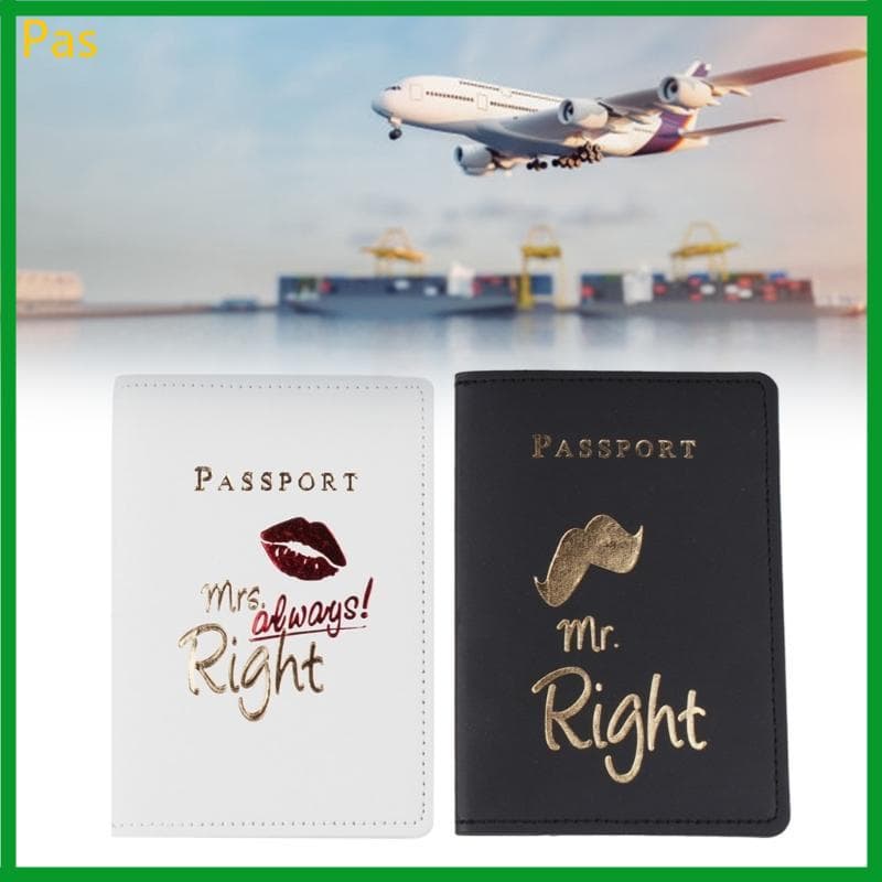 Pas Mr Mrs Porta-Passaporte Carteira Capa Caso Viagem Essencial Para Mulheres Homens Protetor De Couro Chá De Noiva