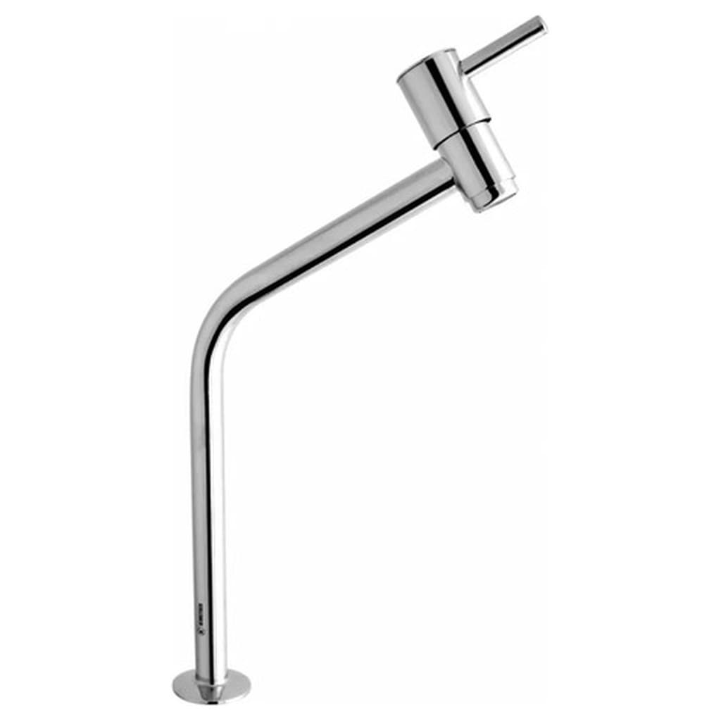 Torneira Banheiro Kimetais Delicatta Slim Cromada Bica Alta Mesa Monocomando 1/4 Volta Jato Aerado 1076C58 Inox