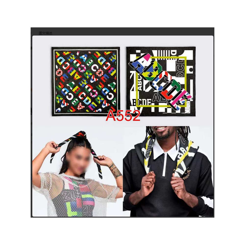 ZW Zun ba série novo estilo masculino feminino dança lenço quadrado lenço de cintura gravata lenço de cintura cabeça usa