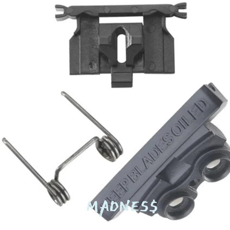 Kit Plaqueta, Base Fixa e Mola – Compatível com Máquinas de Corte Magic Clip, Senior e Super Taper