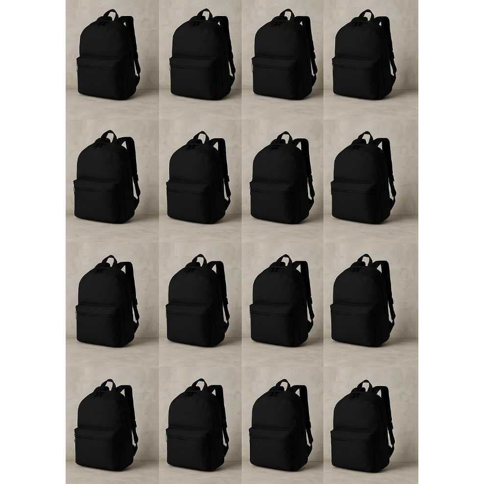 KIT 15 Mochila Masculina Feminina Reforçada Trabalho Viagem Escolar Cor Preto PROMOÇAO