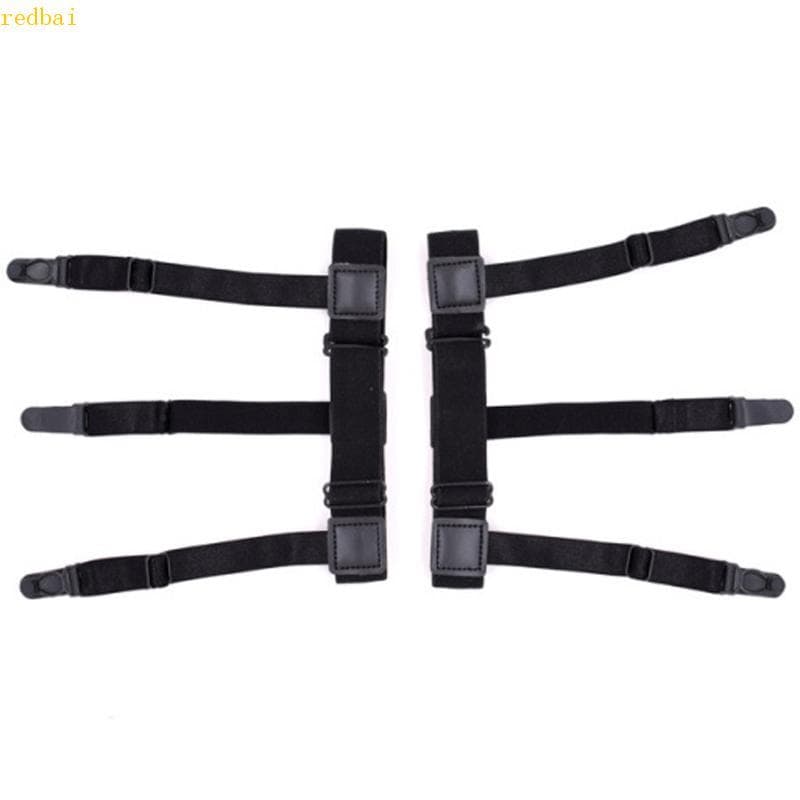 redbai Conjunto 2 Peças Camisa Masculina Permanece Suspensórios Elásticos Para Pernas Braçadeiras Travamento An