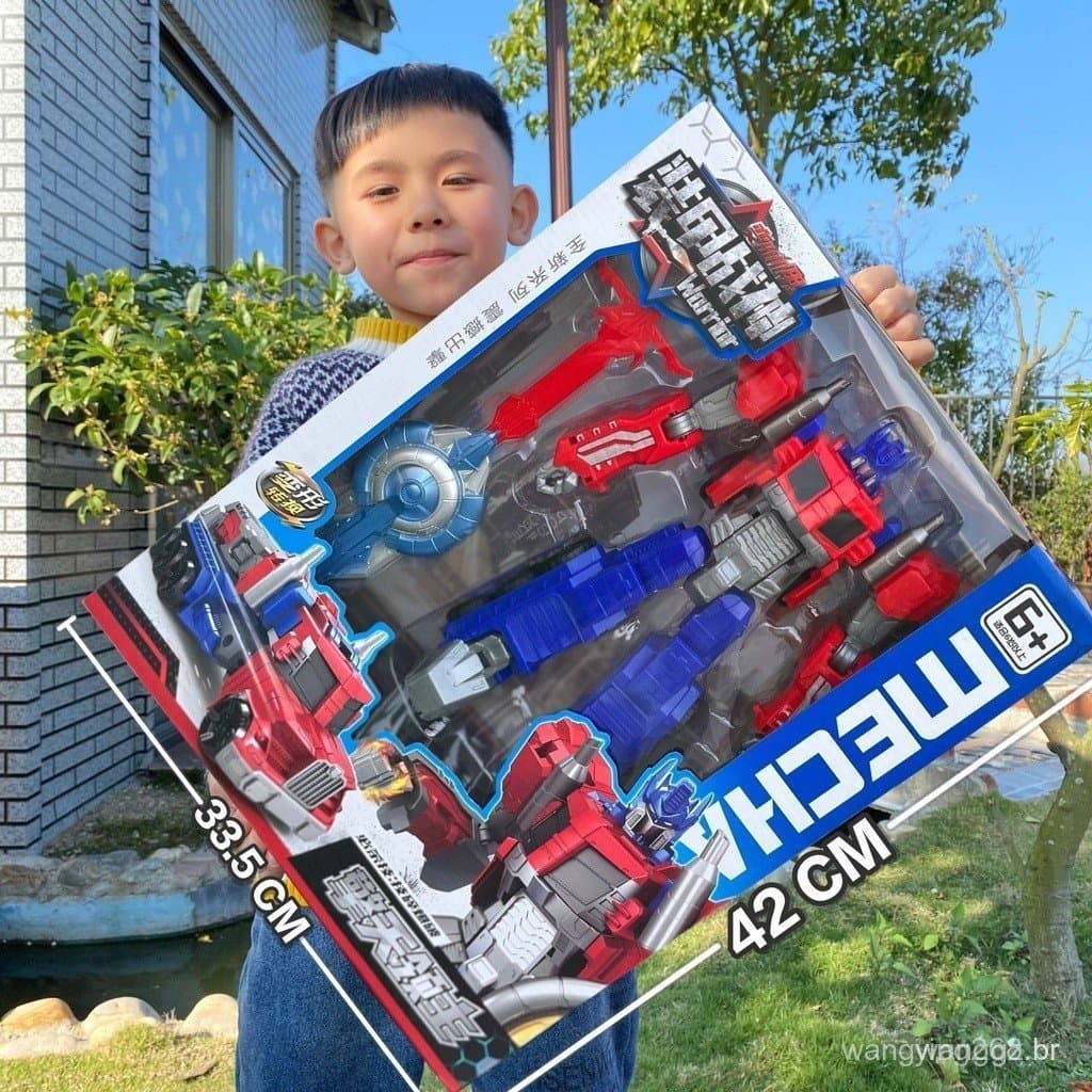 < Transformers > Optimus Prime Bumblebee Transformers Brinquedos Robôs Infantis Presente de Aniversário
