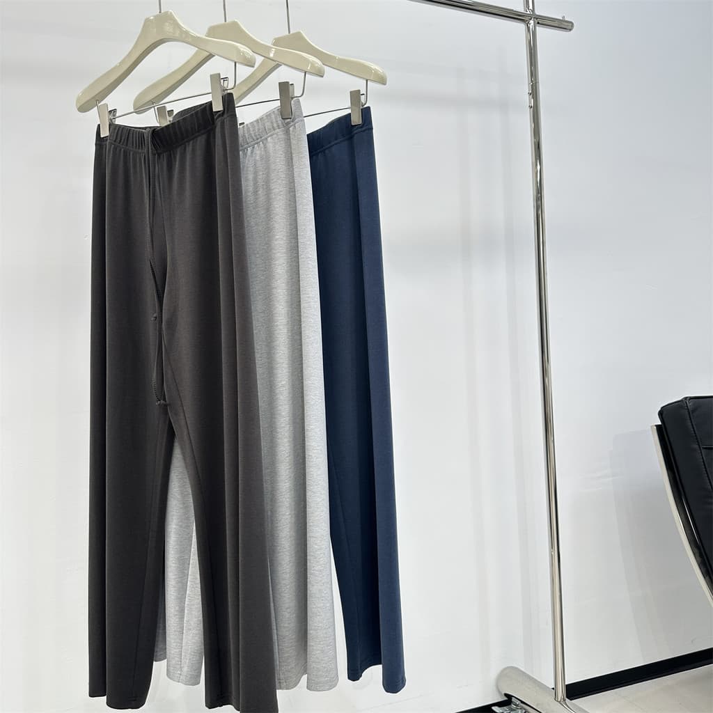 [Série Butter] Calça de moletom feminina com cordão desossado estilo peça única com drapeado macio, calça Casual solta p