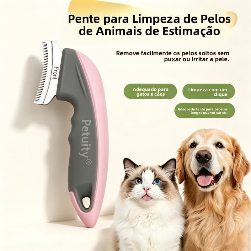 Pente de limpeza para animais de estimação, cão, gato, ferramenta útil, remoção de pelos flutuantes, limpo, cabelo gross