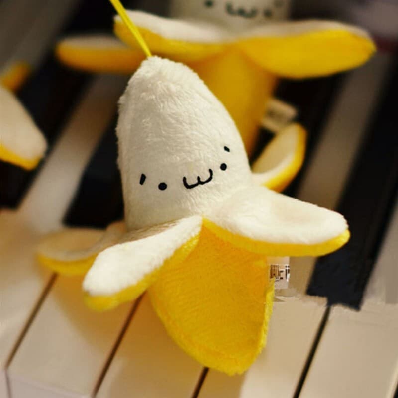 < LK > Boneca De Desenho Animado Em Formato De Banana De Pelúcia Fofa Amarela Pingente Macio Para Decoração De Enfeites