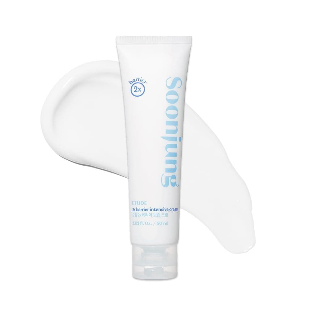 ETUDE SoonJung 2x Creme Intensivo de Barreira com Textura Leve |   Hidratante Facial Vegano Coreano para Pele Sensível,