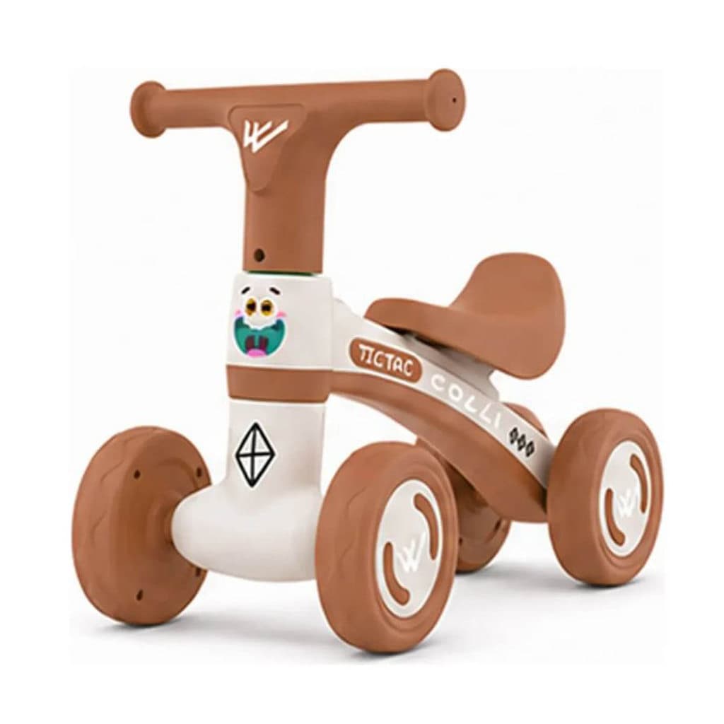 QUADRICICLO BICICLETA DE EQUILÍBRIO INFANTIL COLLI TIC TAC MARROM