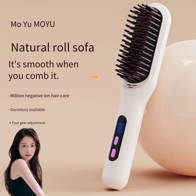 High-End íon negativo alisamento de cabelo pente ferramenta útil casa pessoas preguiçosas não machucam o cabelo ondulaçã