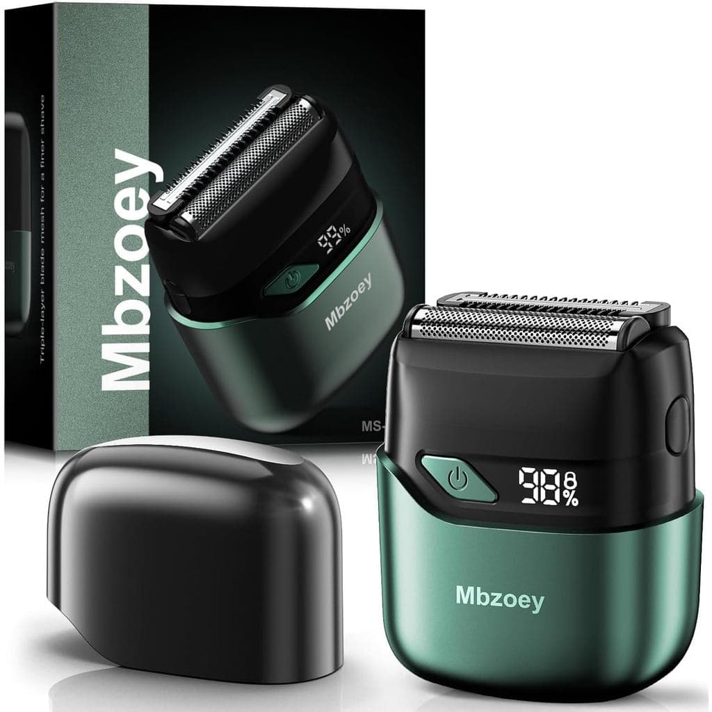 Barbeadores Elétricos de Lâmina para Homens, Mini Barbeador Elétrico, Barbeador Facial Compacto, Barbeador Sem Fio à Pro