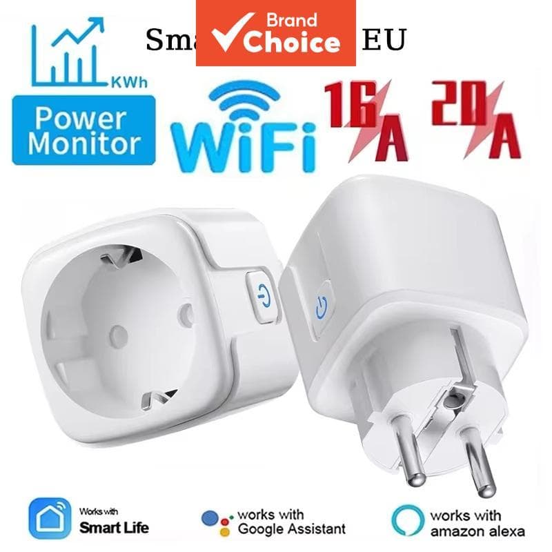 Tomada Inteligente WiFi AXUS Timing Voice Control 16A/20A com Monitor de Energia, compatível com o app Tuya Smart Life