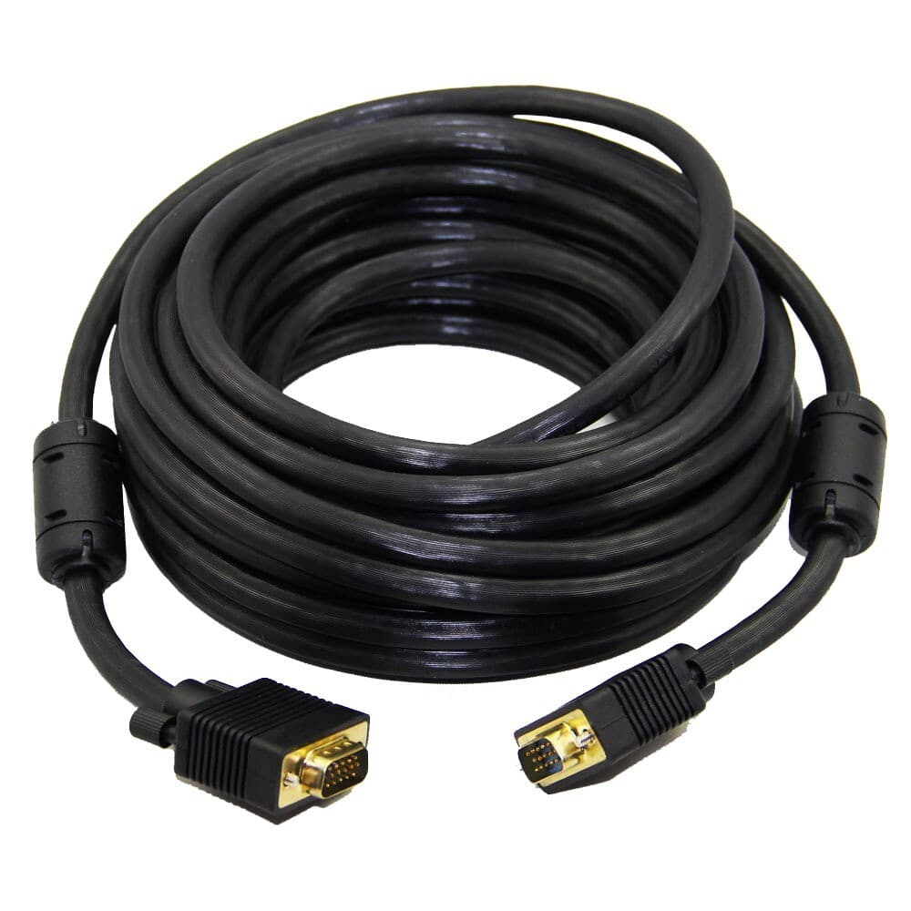 Cabo Nwt Para Monitor Vga Hd15m X Hd15m 20m Preto Com Filtro [F133]