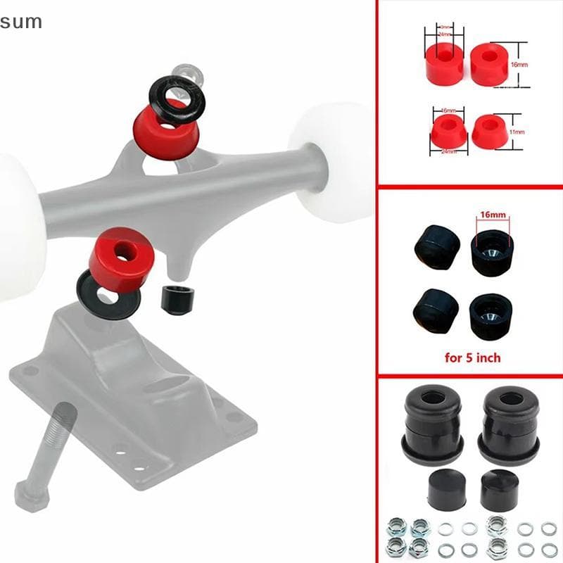 [sum] 1 Conjunto De Bucha De Skate Junta PU Longboard Sho Absorvente Tru Reconstruir-Kit Para Duplo Roer Braet BR