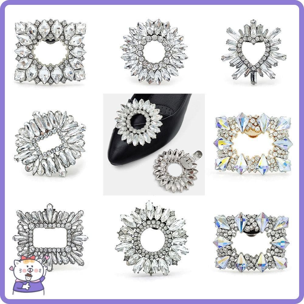 Clipe De Decoração De Sapato , Clipes Brilhantes De Cristal De Vidro De Strass , Fivela Bolsa De Noiva De Casame