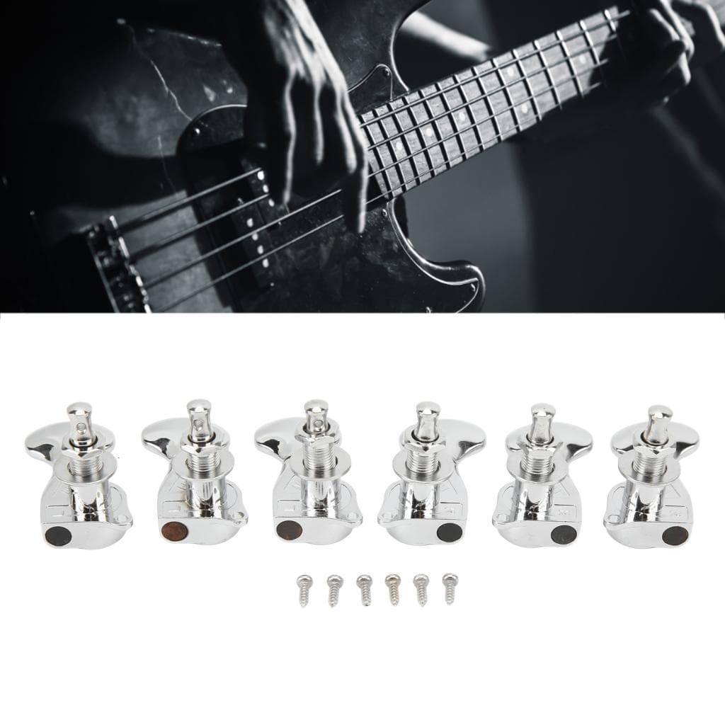 Botão de afinadores de guitarra elétrica com relação de engrenagem 1:18, conjunto de pinos de afinação robustos e