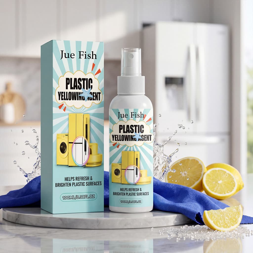 Removedor de Amarelado para Plástico 100ml Restaurador Clareador de Plástico Branco Geladeira Eletrodomésticos