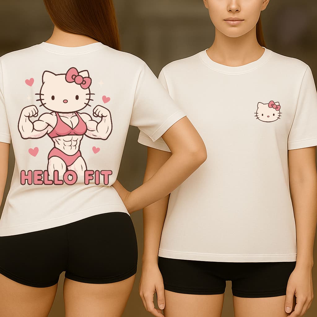 Camiseta Oversized Treino Feminina 100% Algodão Fio 30.1 Camisa Academia Hello Fit Gym