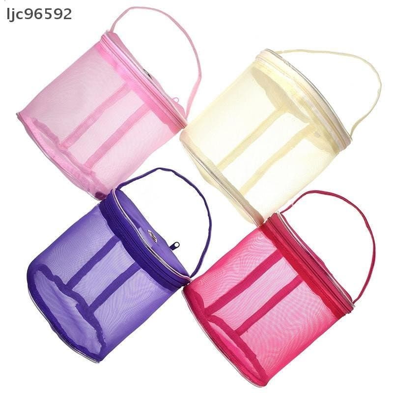 [ljc] Bolsa De Crochê Redonda De Fio De Tricô Porta Bola Organizadora [BR]