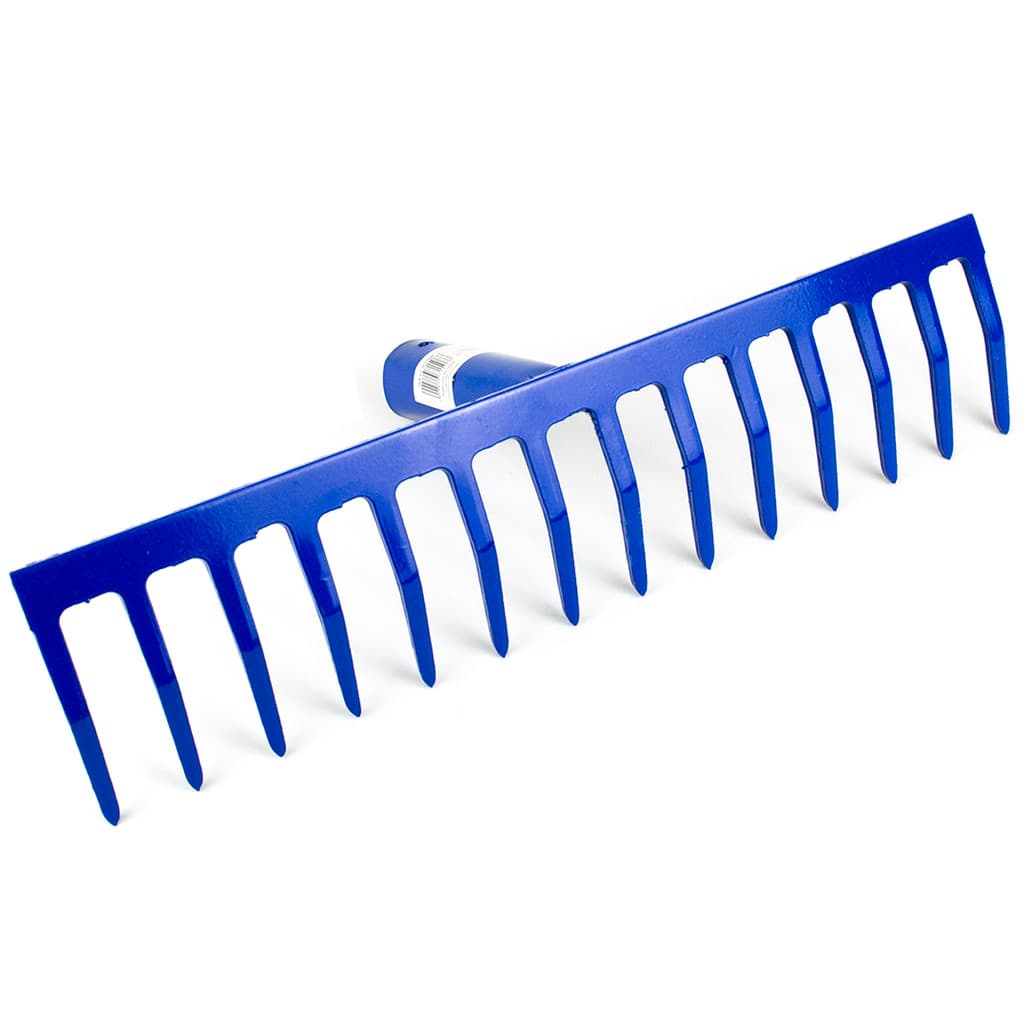 Ancinho Rastelo Jardinagem 14 Dentes De Ferro 36cm Sem Cabo