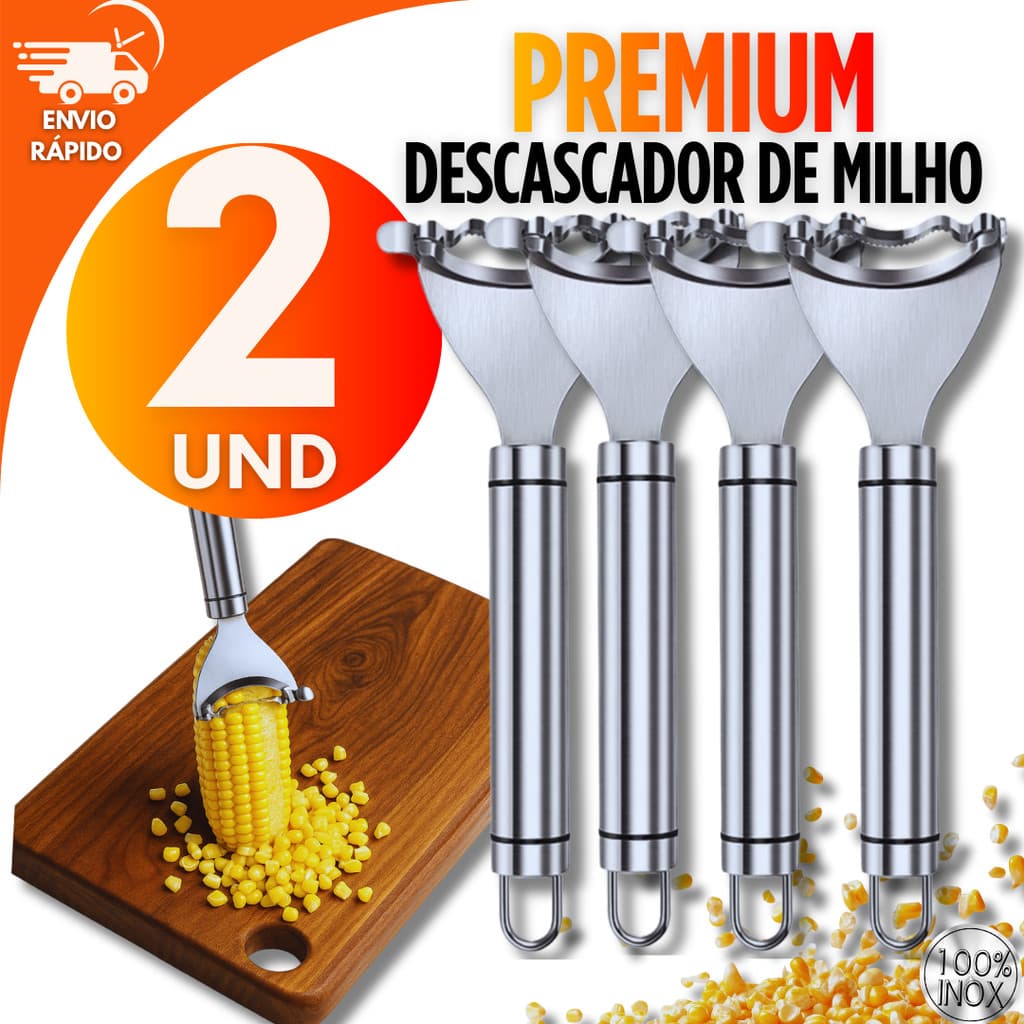 Cortador De Milho Verde Em Espiga 2 / 1 un Profissional De Aço Inox Utensílio Para Cozinha Envio Imediato