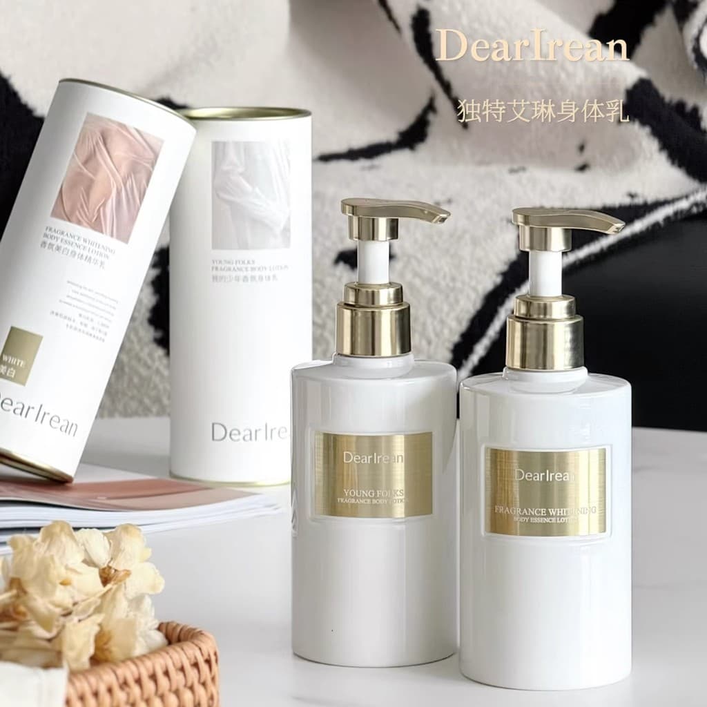 Loção corporal exclusiva com fragrância Irene, fragrância de longa duração, hidratante, leve, não gordurosa, Anti-secage