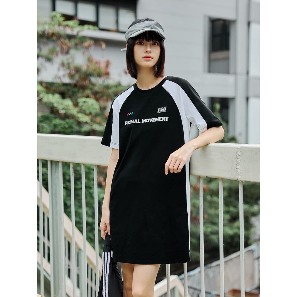 P PSO marca roupas masculinas roupas femininas [feel legal] 230g malha contraste cor esportes manga curta saia de malha