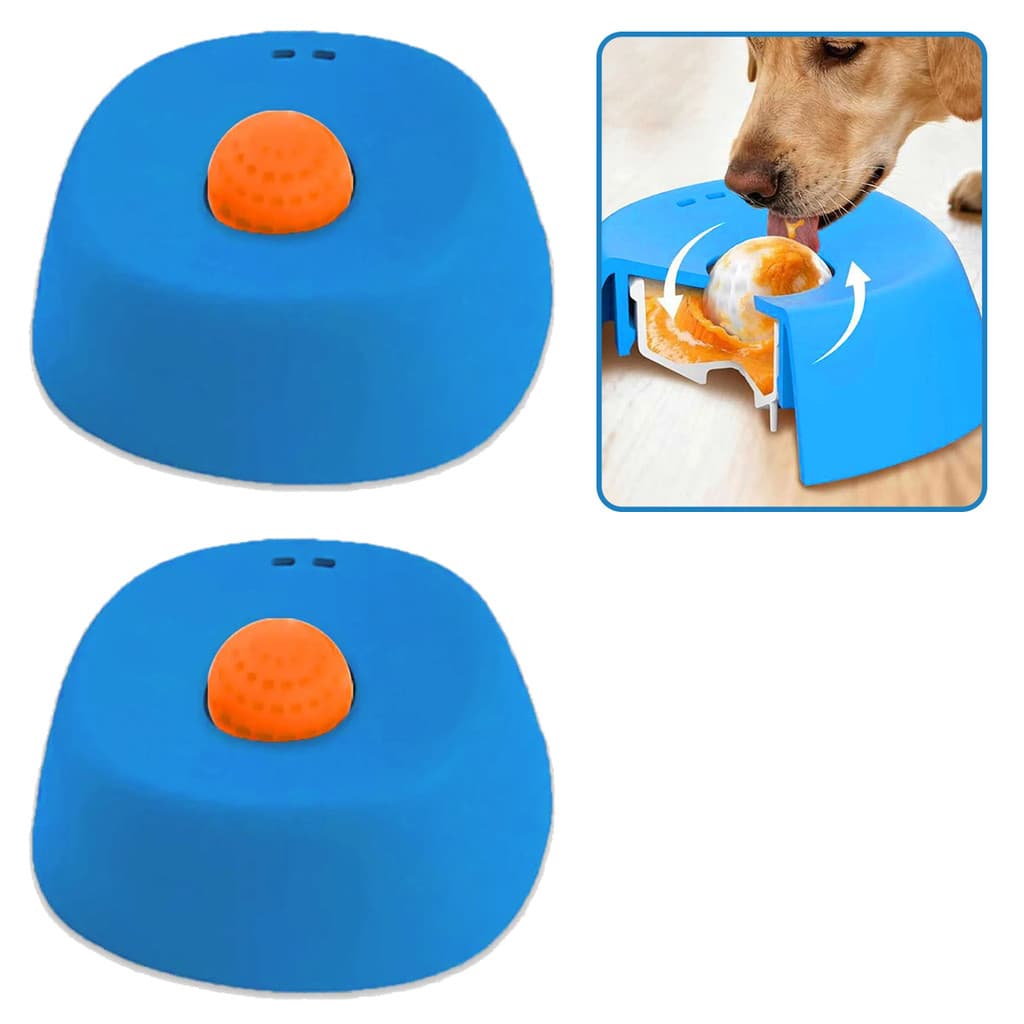 Comedouro Lento Tigela De Lamber Kit 2 Uni Cachorros Caes Gatos Pet Filhote Liquido Petisco Alivio De Tedio Brinquedo