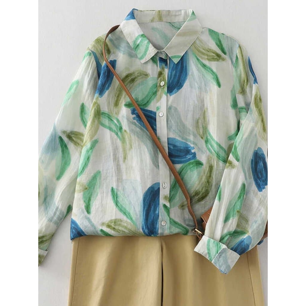The Wizard of Oz Aquarela Splash Ink Impresso Camisa Feminina Estilo Francês Fresco Estilo Fino All-Match Nicho Camisa d