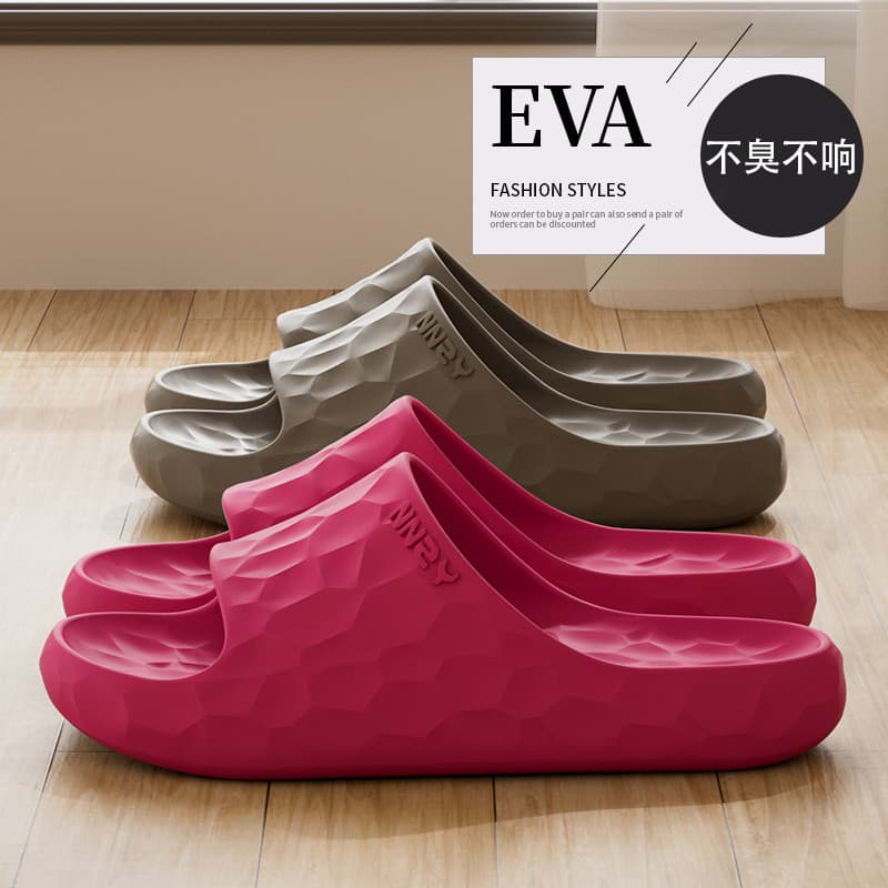 Chinelos femininos verão pisando na merda sentir eva antiderrapante banho banheiro cubo de água sola macia sola grossa n