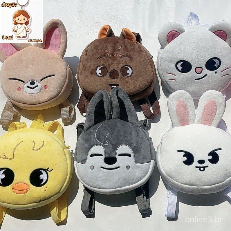 Mochila Mini Kawaii do Ídolo de Kpop Stray Kids 2024 Skz Toy World Presentes Fofos Stay