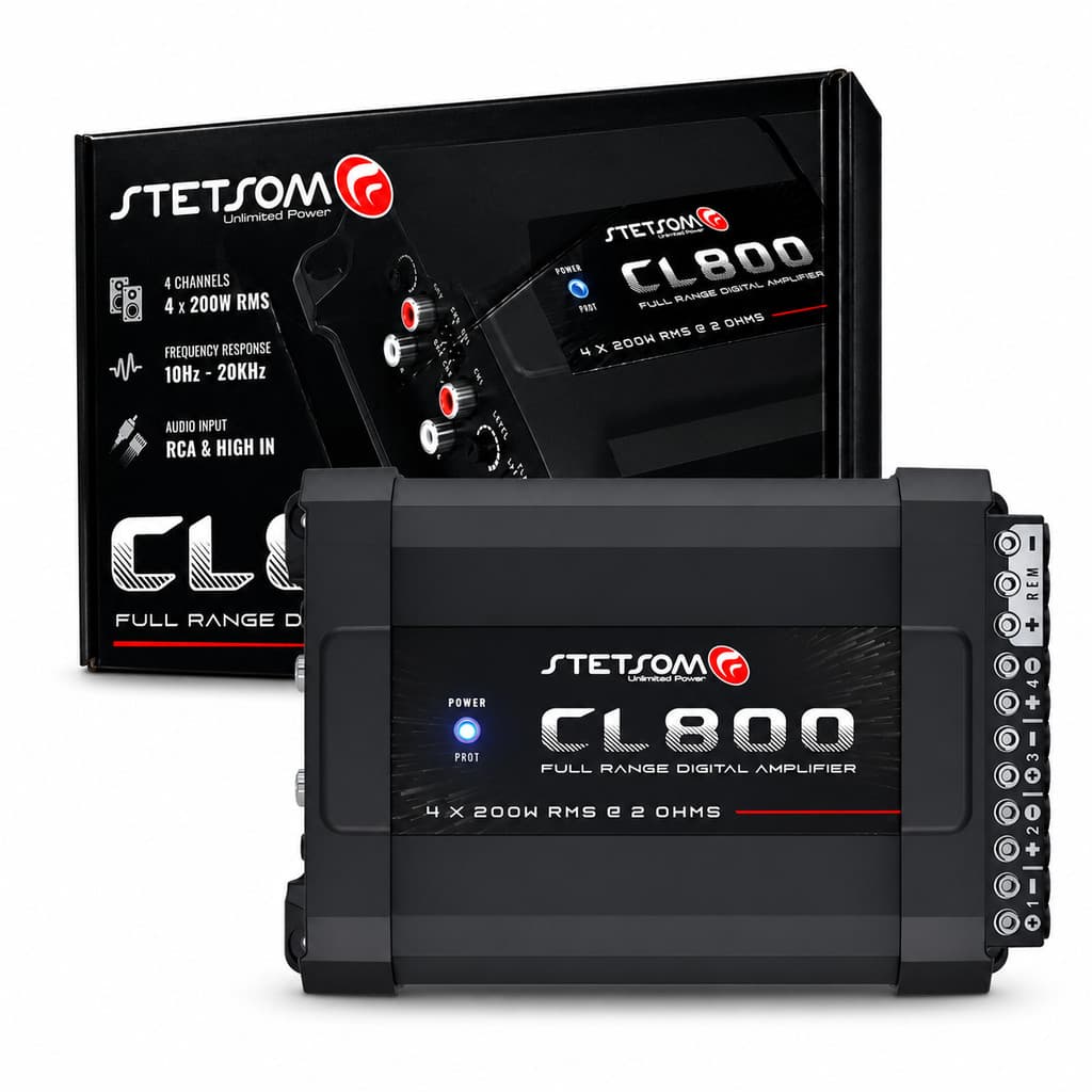 Modulo Amplificador Stetsom Cl800.4 4x200w 2 Ohms Crossover Som Automotivo